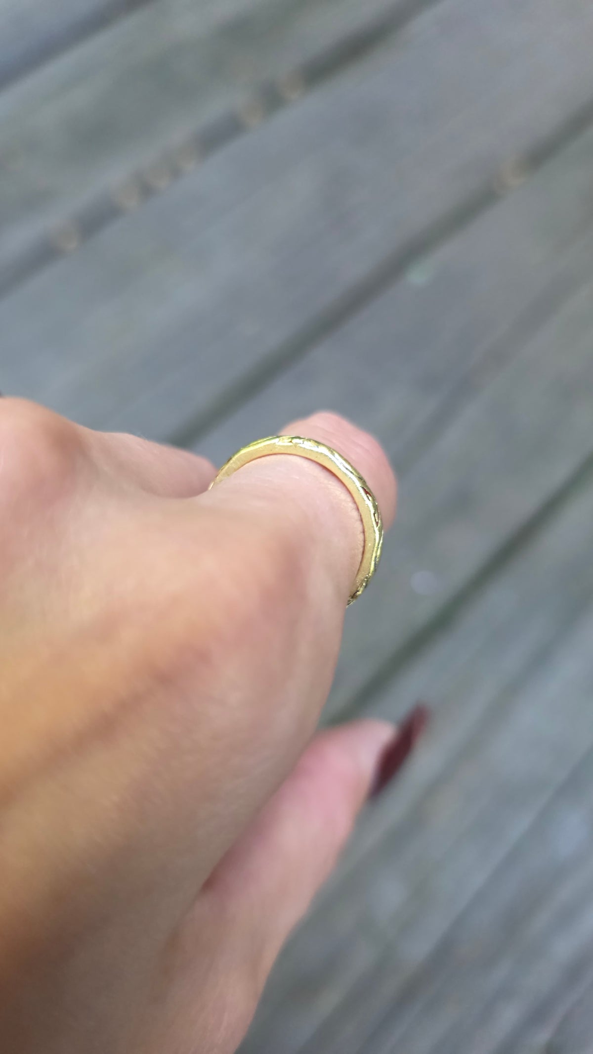 18k Pattern Band Ring