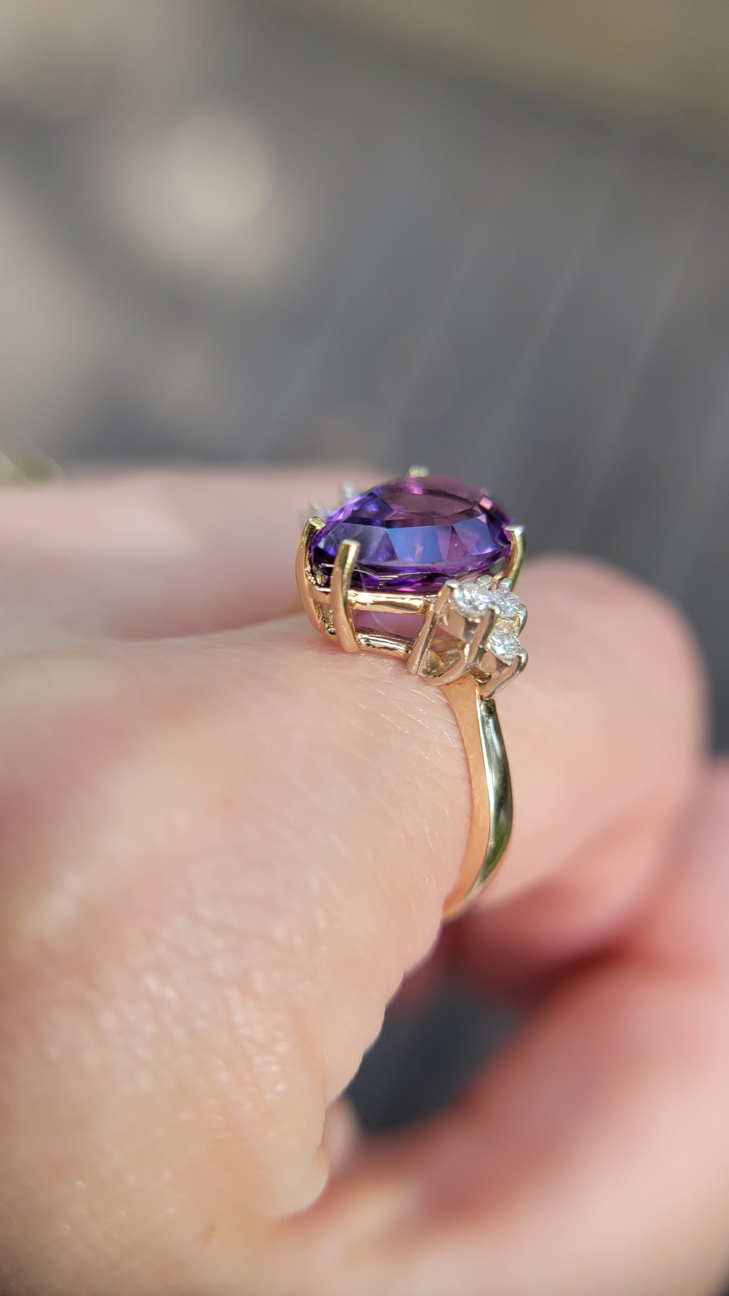 14k Amethyst Cocktail Ring