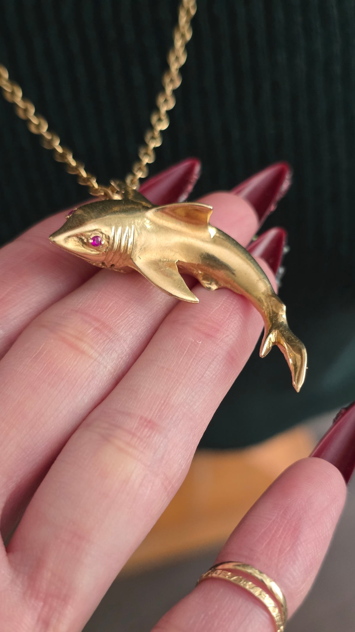 14k Shark Pendant