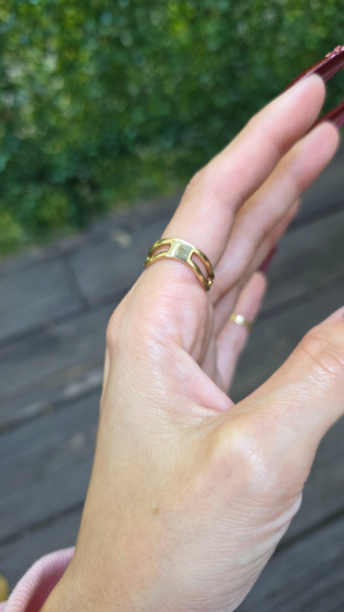 10k Wave Stacker Ring