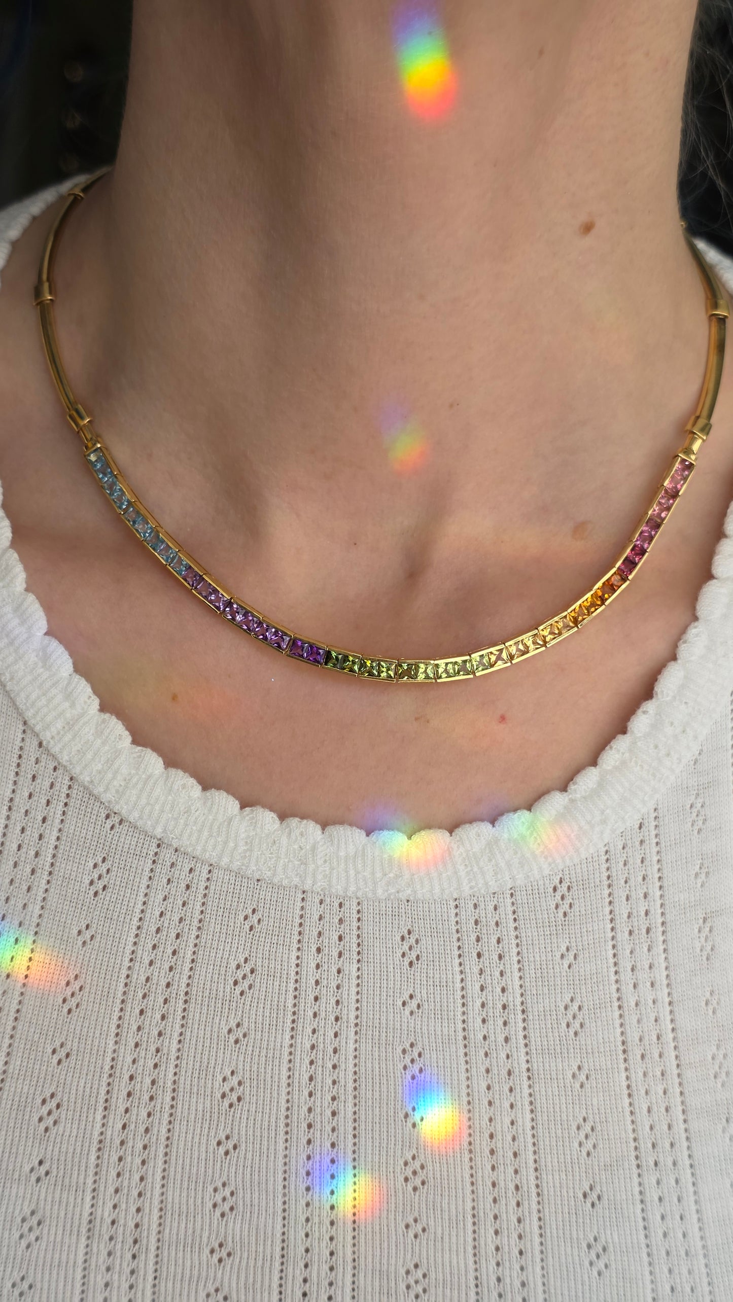 18k Rainbow Collar
