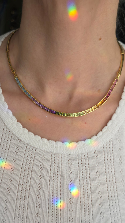 18k Rainbow Collar
