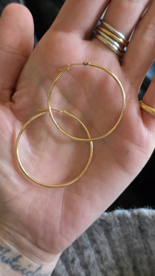 14k Large Hoop Earrings