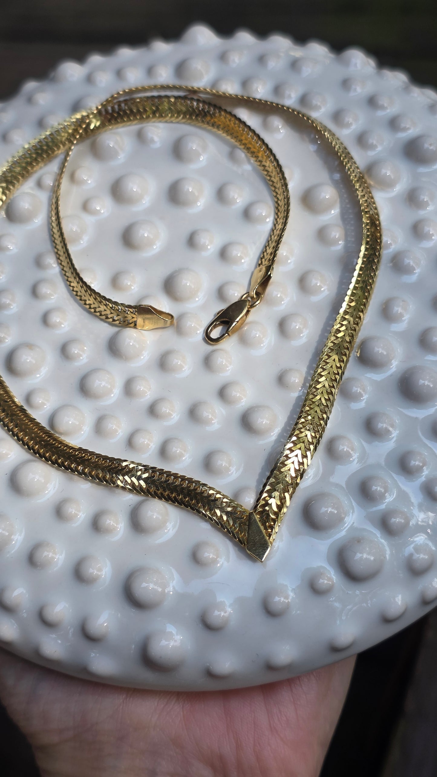 14k Chevron Weave Necklace